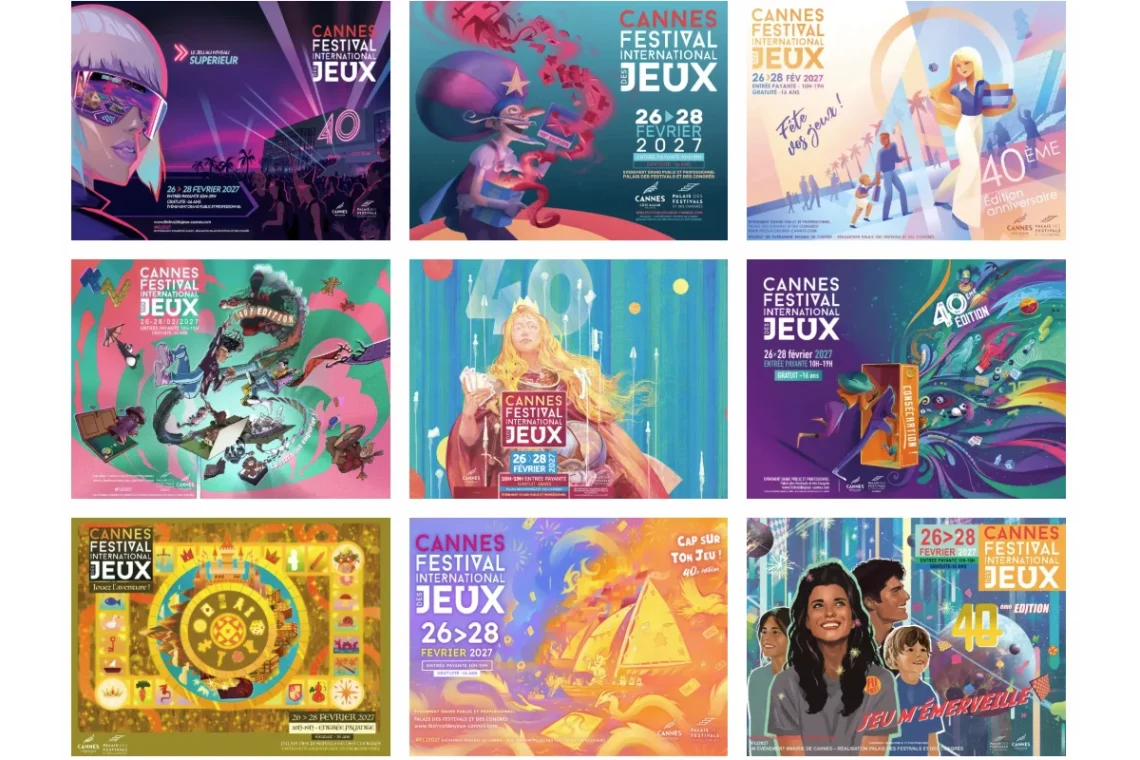 Le public invité à voter pour l’affiche du 40e Festival International des Jeux de Cannes