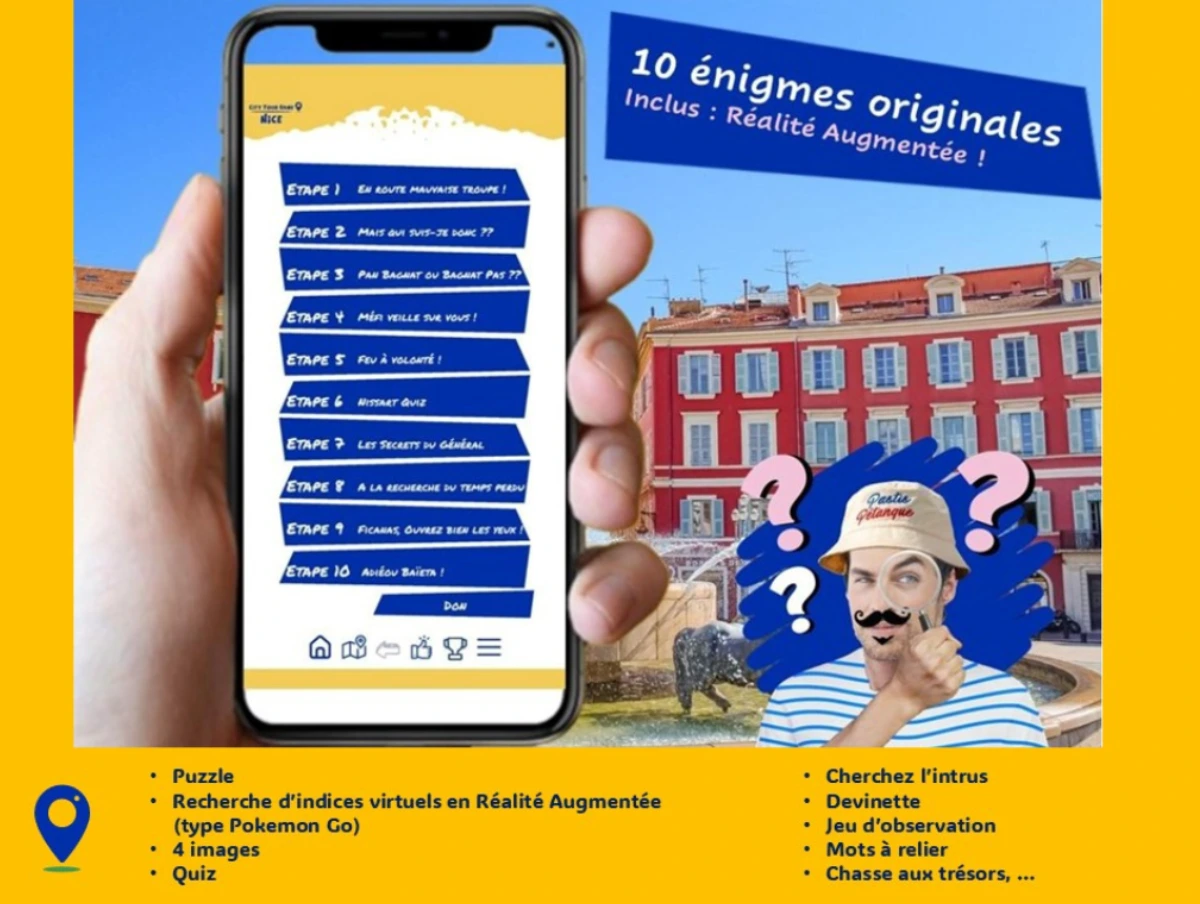 City Tour Game Nice Enigmes