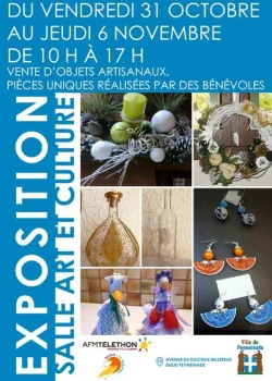 Du 31 octobre au 6 novembre 2025 : Exposition-vente d'objets artisanaux