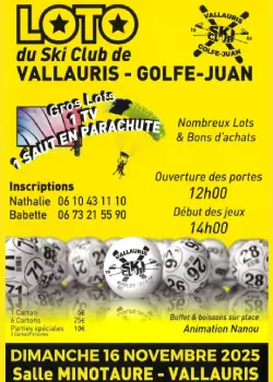 Dimanche 16 novembre 2025 : Loto Ski Club