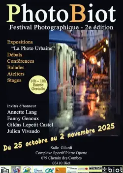 Du 25 octobre au 2 novembre 2025 : Festival photographique Photo Biot