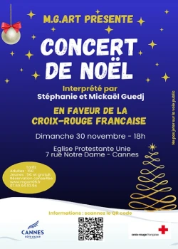 Dimanche 30 novembre 2025 : Concert de Noël en faveur de la Croix-Rouge française de Cannes