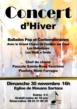 Dimanche 30 novembre 2025 : Concert d’Hiver