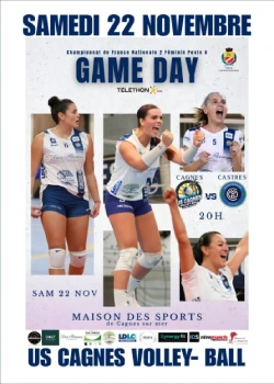 Samedi 22 novembre 2025 : US Cagnes Volley-ball VS Castres