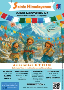 Samedi 22 novembre 2025 : Soirée Himalayenne