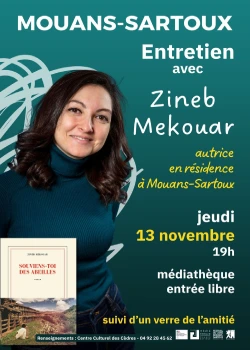 Jeudi 13 novembre 2025 : Entretien avec Zineb Mekouar