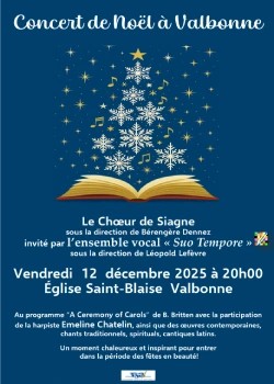 Vendredi 12 décembre 2025 : Concert de Noël