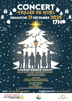 dimanche 21 décembre 2025 : Concert Veillée de Noël