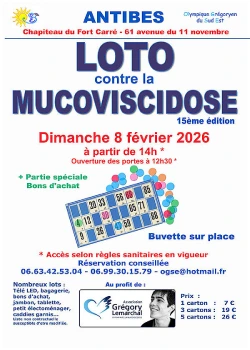Dimanche 8 février 2026 : Loto contre la mucoviscidose