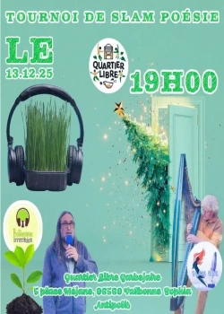 samedi 13 décembre 2025 : Soirée slam avec Slam Ose