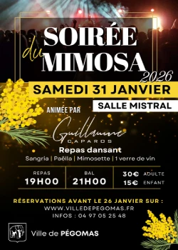 Samedi 31 janvier 2026 : Soirée du mimosa
