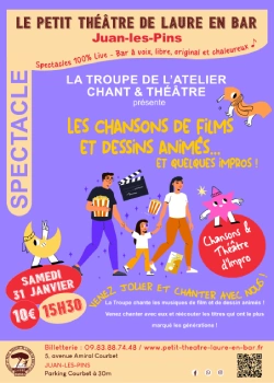 Samedi 31 Janvier 2026 : Les chansons de films et dessin animés et quelques impros !