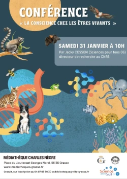 Samedi 31 janvier 2026 : Conférence « La conscience chez les êtres vivants »