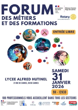 Samedi 31 janvier 2026 : Forum des métiers et des formations