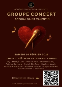 Samedi 14 février 2026 : Groupe concert - Saint-Valentin