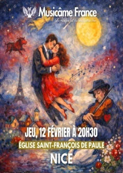 Jeudi 12 février 2026 : Musicâme France organise un concert de musique classique
