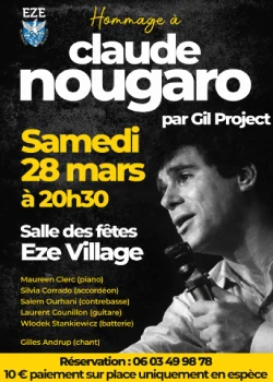 Samedi 28 mars 2026 : Hommage à Claude Nougaro