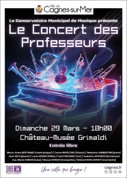 Dimanche 29 mars 2026 : Le concert des Professeurs du Conservatoire