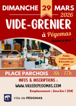 Dimanche 29 mars 2026 : Vide grenier