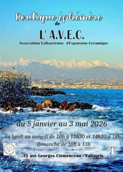 Du 3 mai au 5 janvier 2026 : Boutique éphémère de l’A.V.E.C