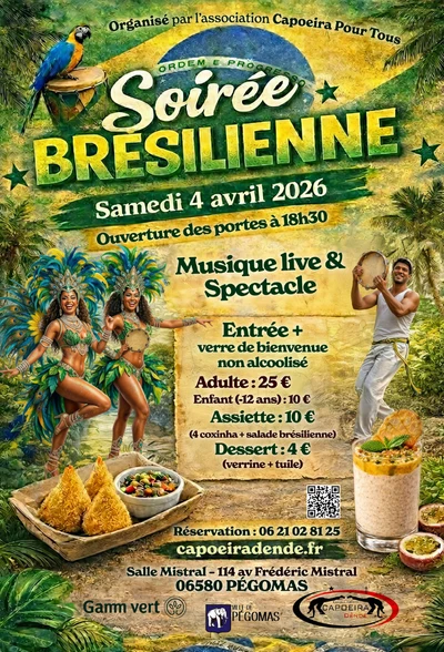 Samedi 4 avril 2026 : Soirée Brésilienne