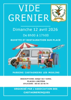 Dimanche 12 avril 2026 : Vide grenier