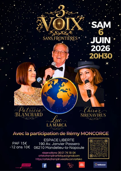 Samedi 6 juin 2026 : 3 Voix Sans Frontières