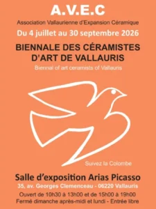 Du 4 juillet au 30 septembre 2026 : Biennale des Céramistes d’art de Vallauris