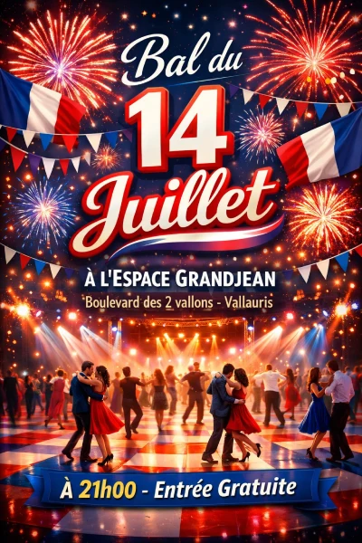 Mardi 14 juillet 2026 : Bal du 14 juillet