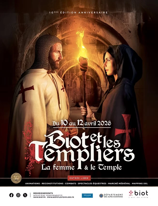 Du 10 au 12 avril 2026 : "Biot et les Templiers"