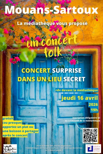 Jeudi 16 avril 2026 : Concert Folk Surprise