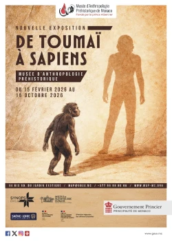 Du 15 février au 15 octobre 2026 : Exposition "De Toumaï à Sapiens"