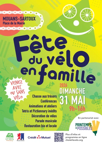 Dimanche 31 mai 2026 : Fête du vélo en famille