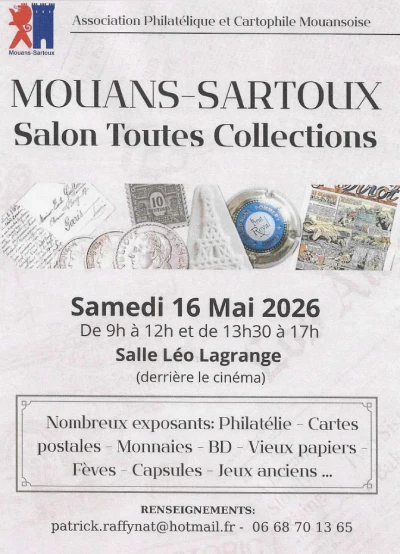 Samedi 16 mai 2026 : Salon toutes collections