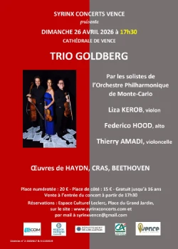 Dimanche 26 avril 2026 : Trio Goldberg