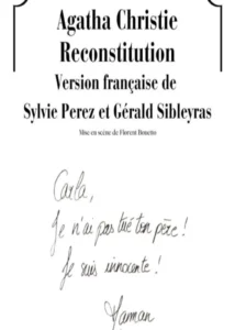 Jeudi 5 novembre 2026 : Agatha Christie - Reconstitution
