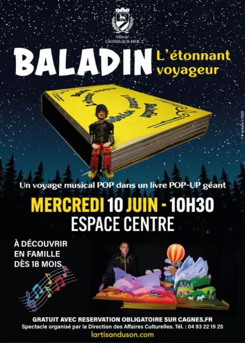 Mercredi 10 juin 2026 : Théâtre « Baladin, l’étonnant voyageur »