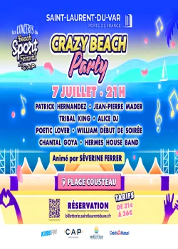 Mardi 7 juillet 2026 : Crazy Beach Party