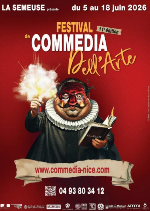 Du 5 au 18 juin 2026 :Festival international de commedia dell’arte de Nice