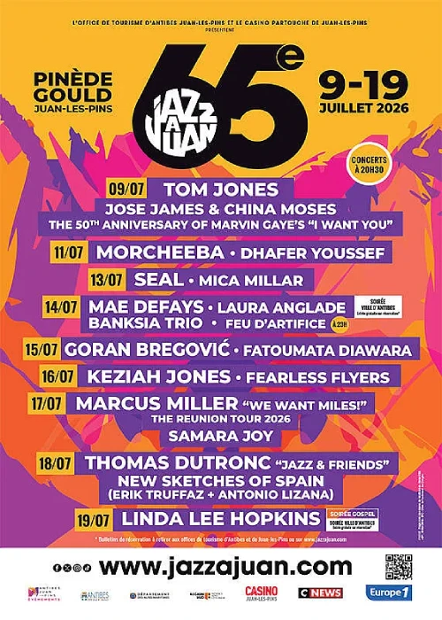 Du 9 au 19 juillet 2026 : Jazz à juan