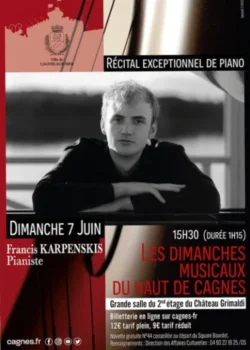 Dimanche 7 juin 2026 : Recital de piano - Francis Karpenskis