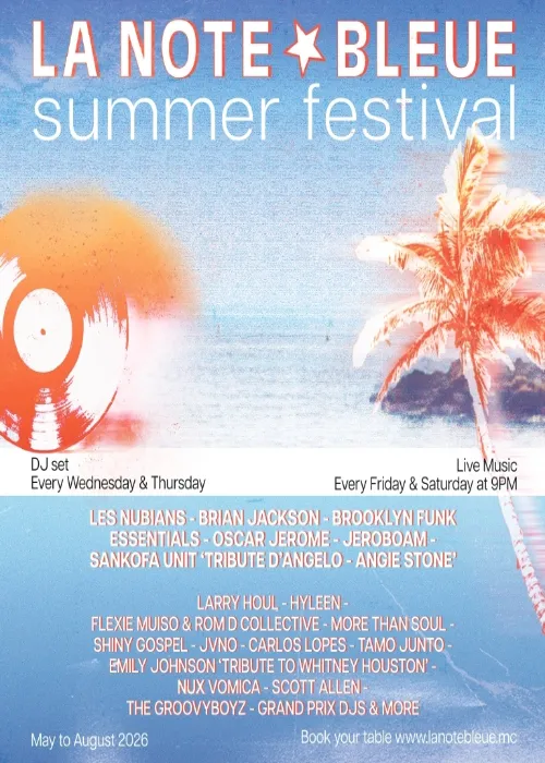 Du 29 mai au 30 août 2026 : La Note Bleue Summer Festival 2026