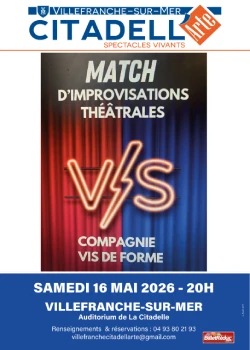 Samedi 16 mai 2026 : Citadell’arte « Grand Match d’impro”