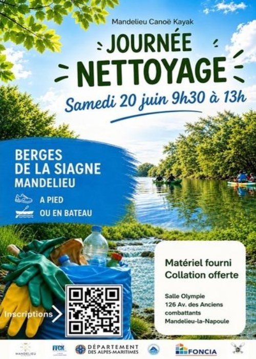 Samedi 20 juin 2026 : Nettoyage des Berges de la Siagne - 4ème édition