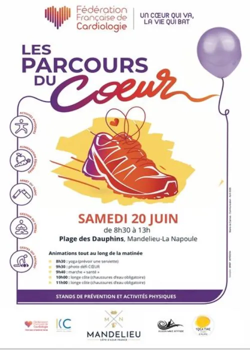 Samedi 20 juin 2026 : Les Parcours du Cœur - 2026