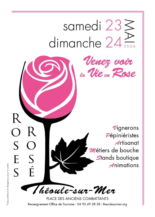 Du samedi 23 au dimanche 24 mai 2026 : 7ème salon "Roses, rosé"