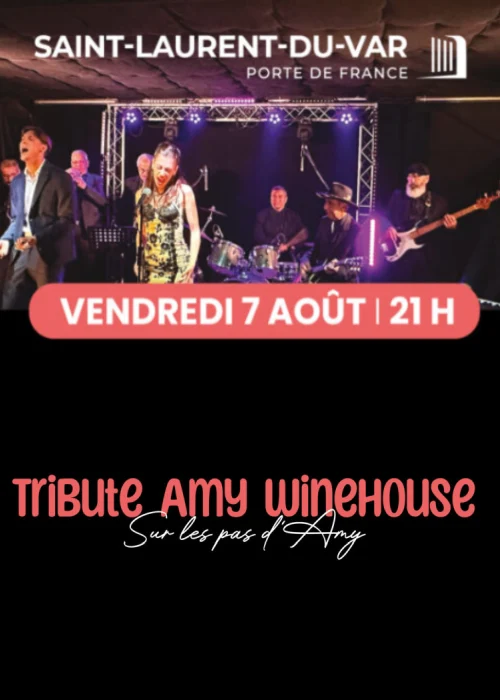 Vendredi 7 Août 2026 : Concert tribute Amy Winehouse "Sur les pas d'Amy"
