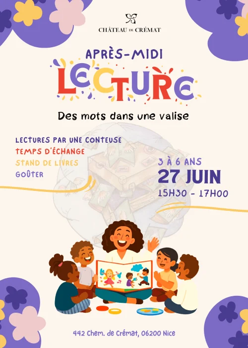 Samedi 27 juin 2026 : Après midi lecture "Des mots dans une valise"