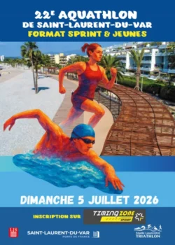 Dimanche 5 Juillet 2026 : 22ème Aquathlon de Saint Laurent du Var