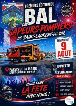 Dimanche 9 Août 2026 : Bal des sapeurs pompiers